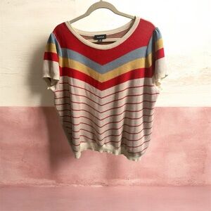 Modcloth Red and Cream Sweater